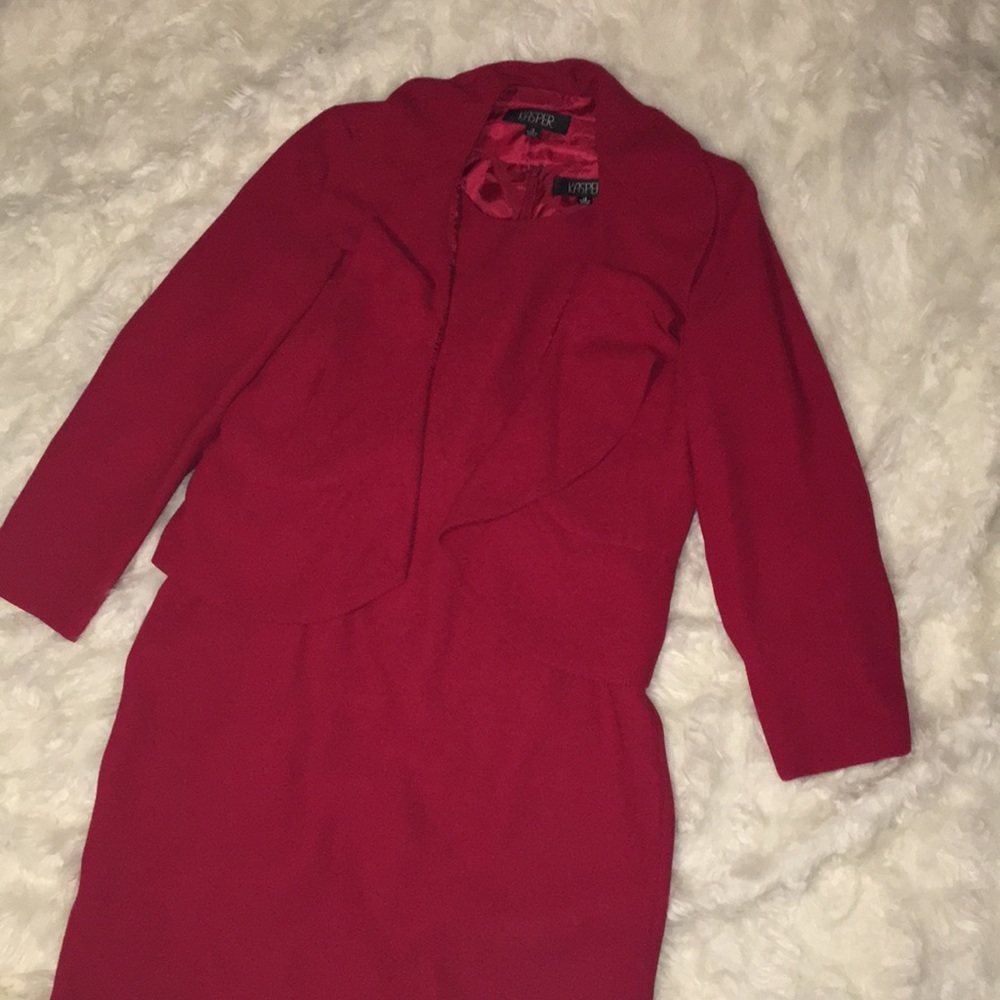 Red Dress and Blazer